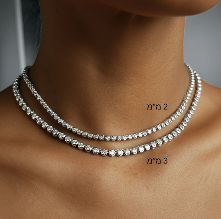 שרשרת טניס מואסנייט ראונד