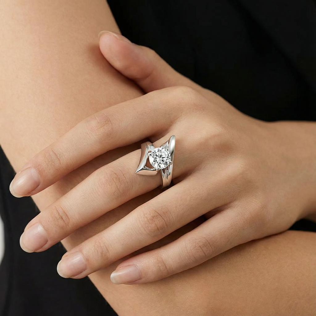 טבעת סוליטר ראונד