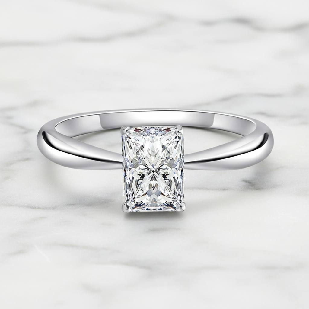 טבעת מואסנייט ליטוש אמרלד