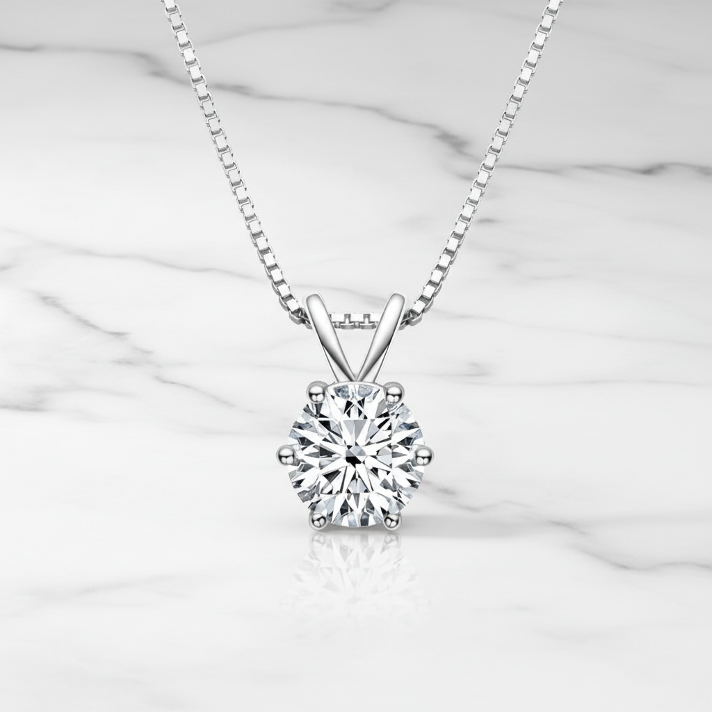 שרשרת מואסנייט סוליטר קלואו