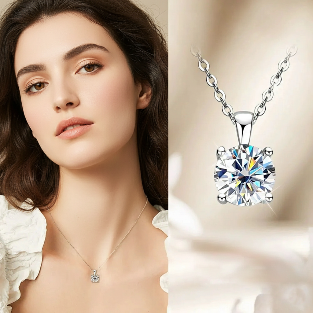 שרשרת מואסנייט סוליטר קלואו