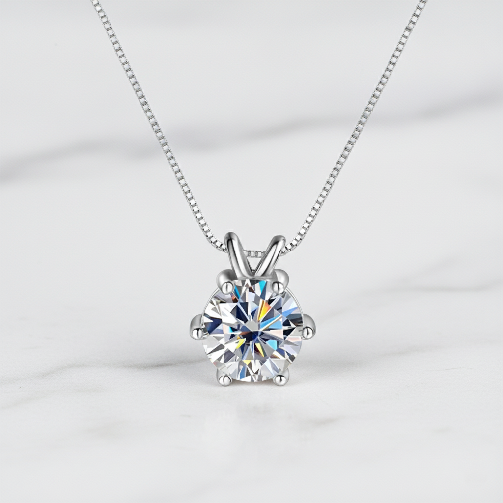 שרשרת מואסנייט סוליטר קלואו