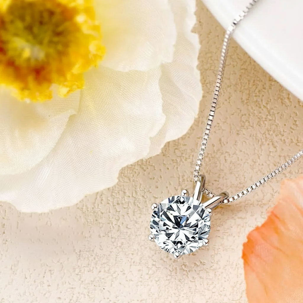 שרשרת מואסנייט סוליטר קלואו