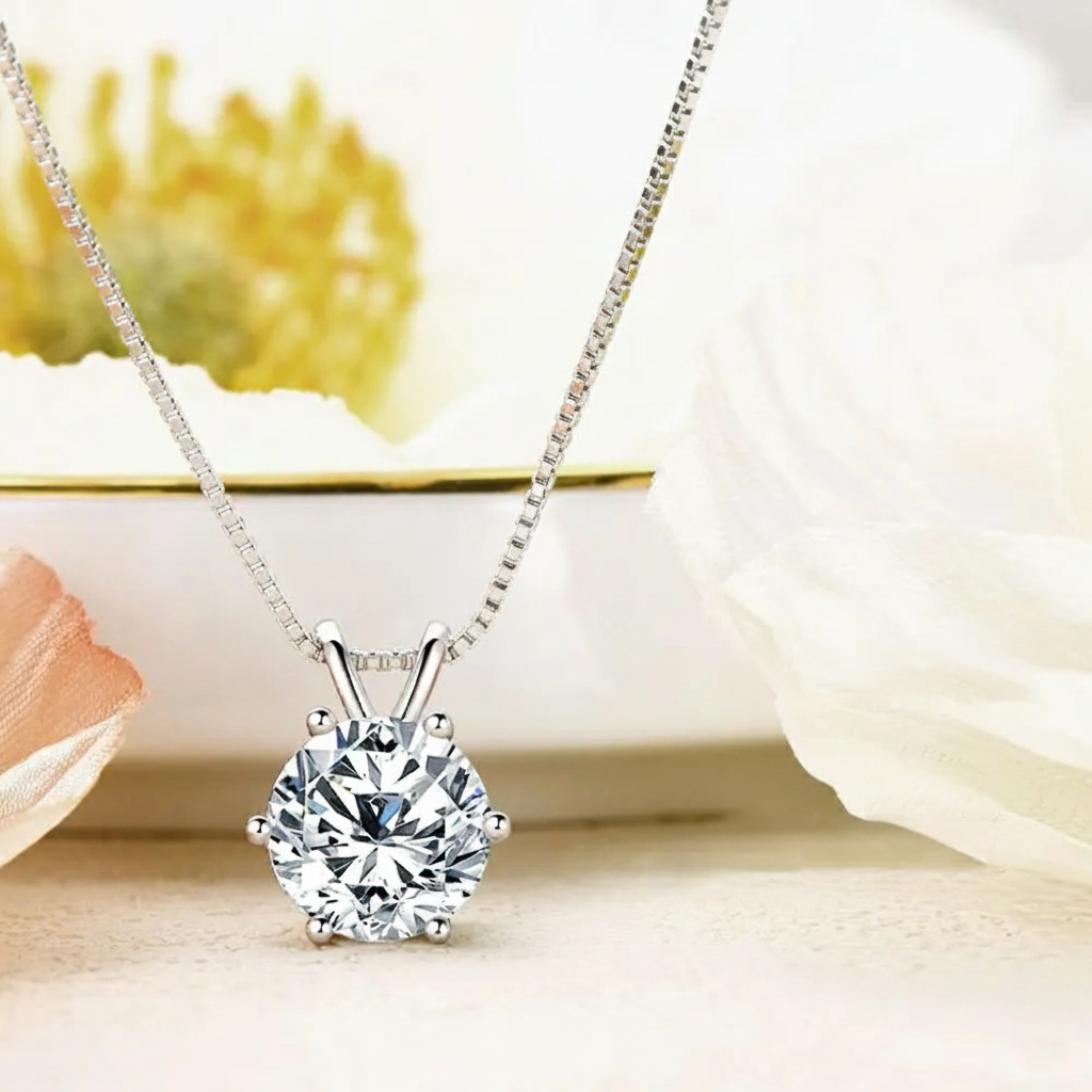 שרשרת מואסנייט סוליטר קלואו