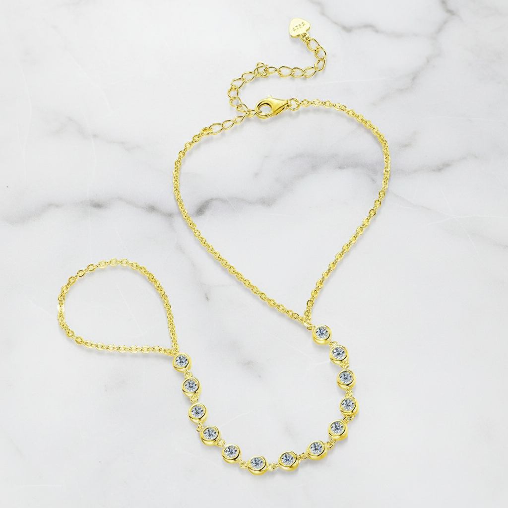 צמיד שרשרת מואסנייט יוקרתי