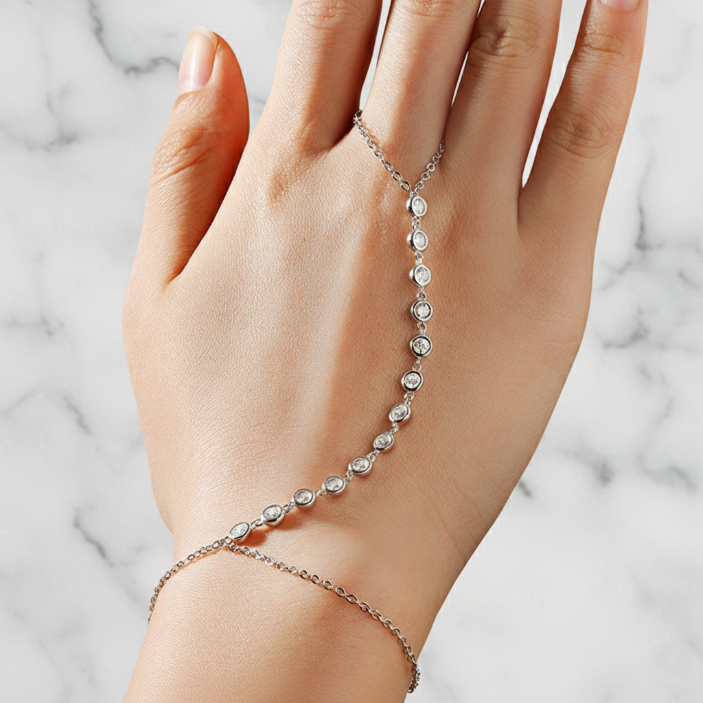 צמיד שרשרת מואסנייט יוקרתי