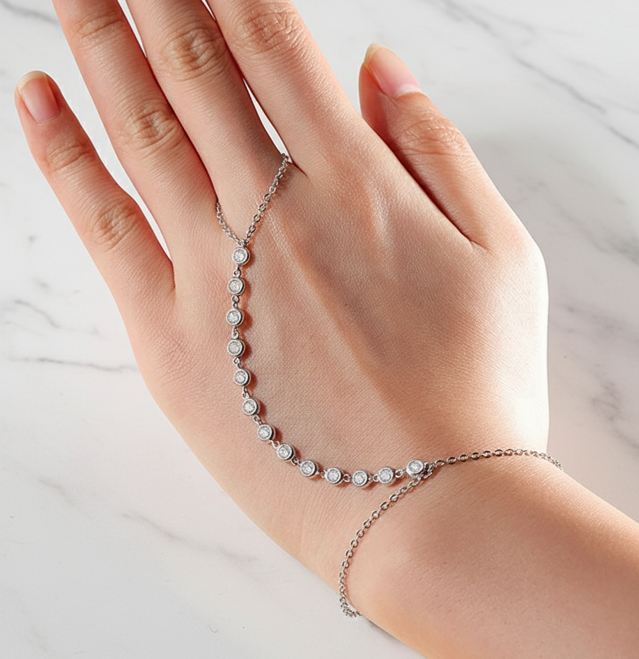 צמיד שרשרת מואסנייט יוקרתי