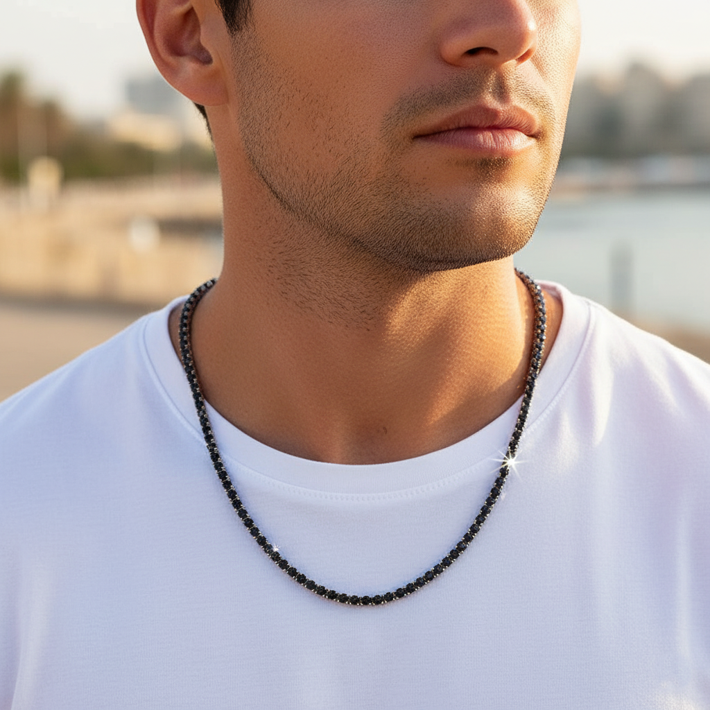 MIDNIGHT - שרשרת טניס מואסנייט