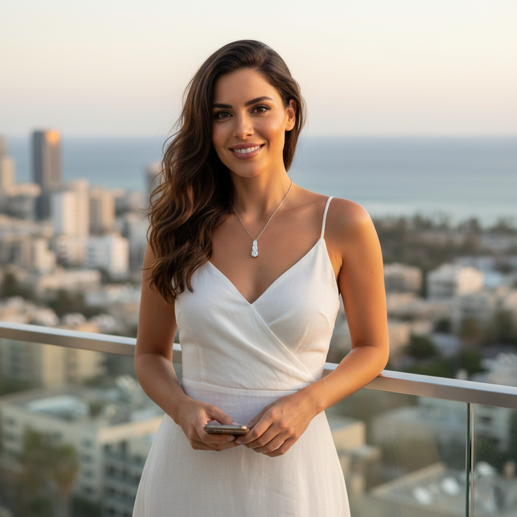 שרשרת טרילוגיה - 3 אבנים מדורג