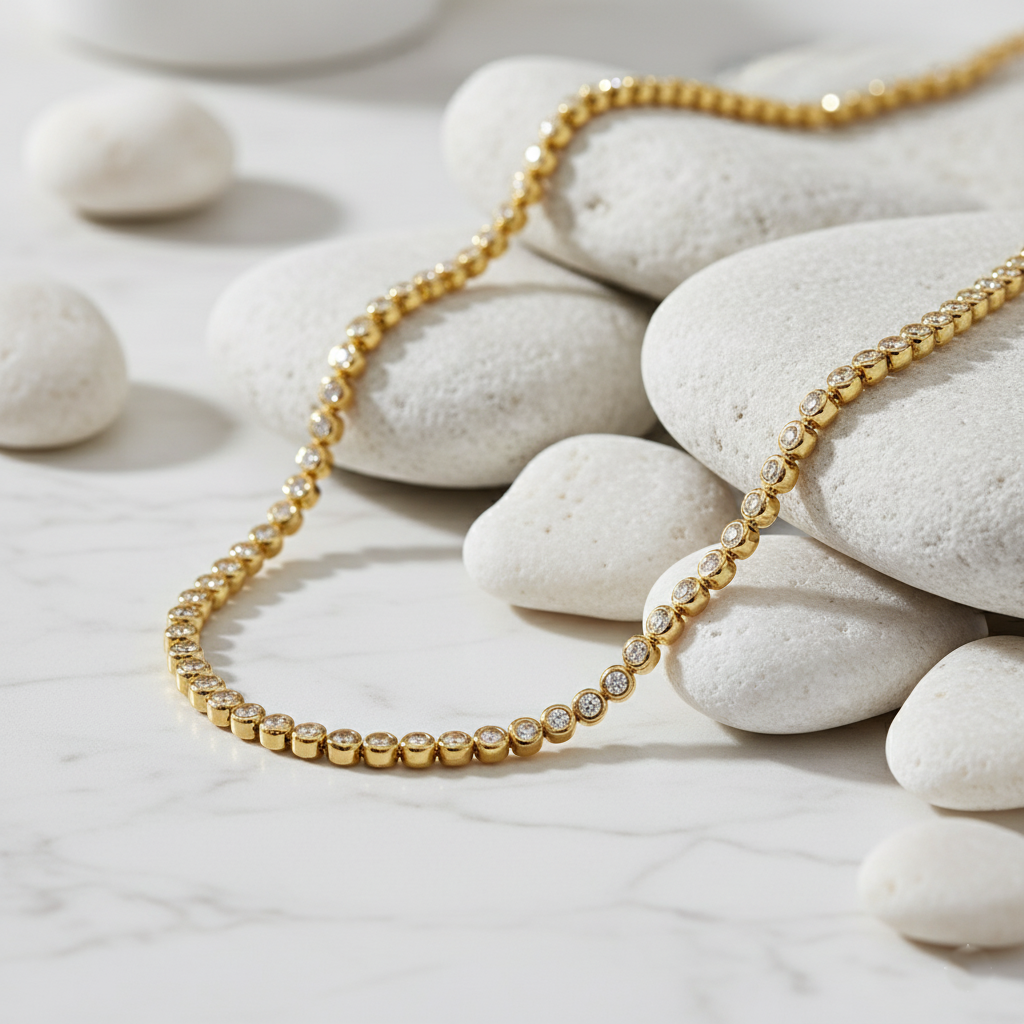 שרשרת טניס מואסנייט ראונד