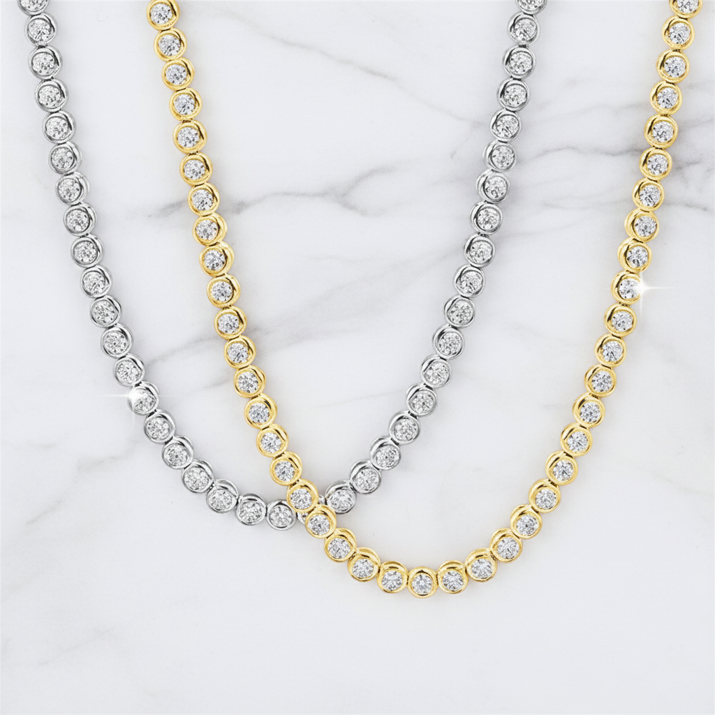 שרשרת טניס מואסנייט ראונד