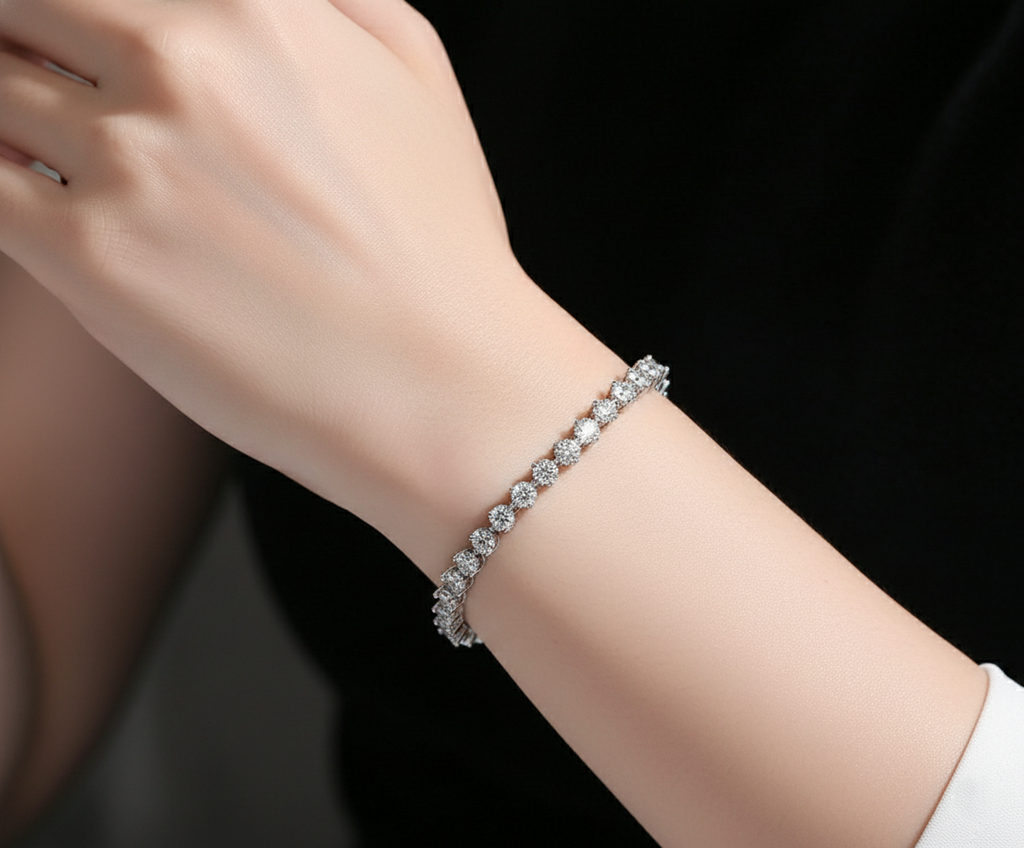 צמיד טניס מואסנייט ראונד