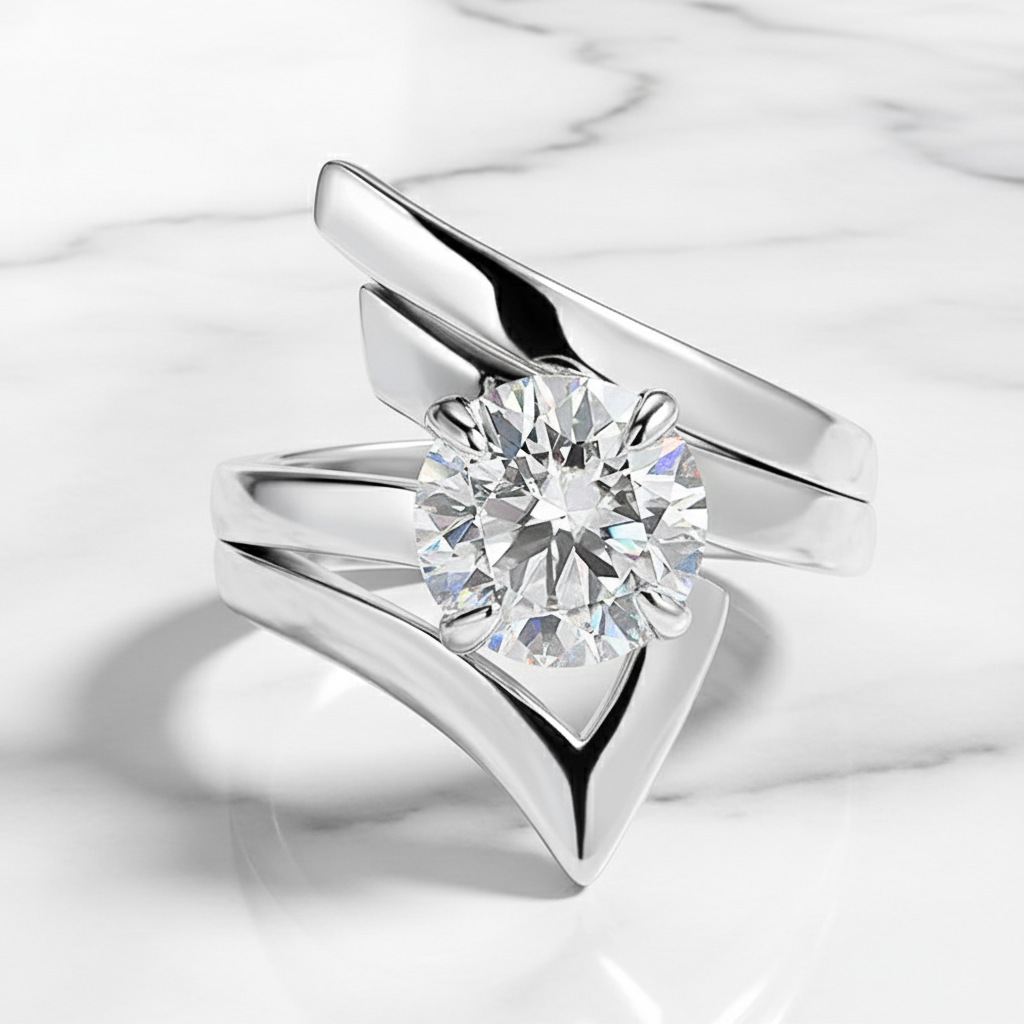 טבעת סוליטר ראונד