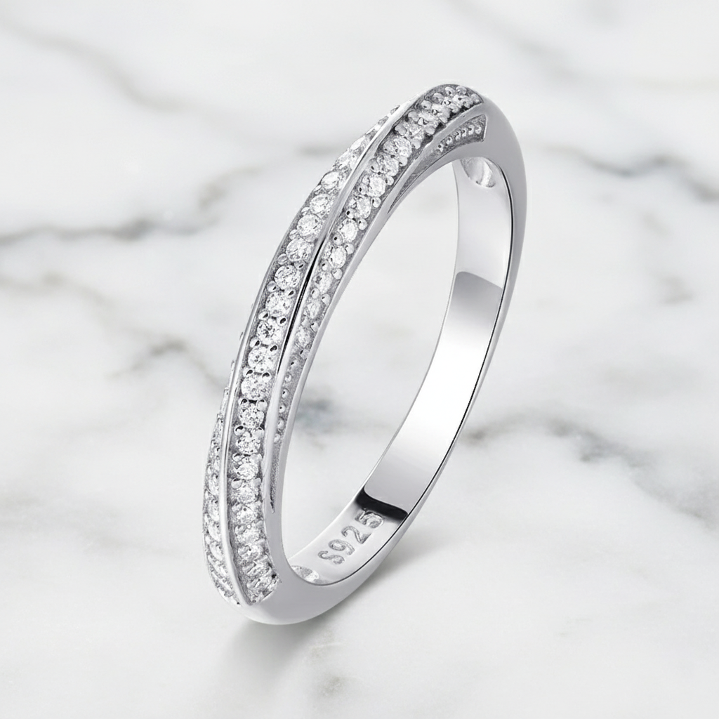 טבעת נצח (Eternity) מואסנייט 1 מ"מ