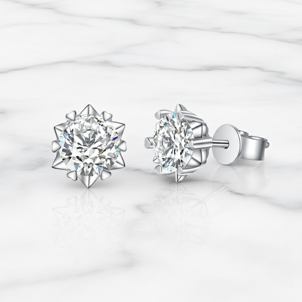 עגילי סטאד - מואסנייט