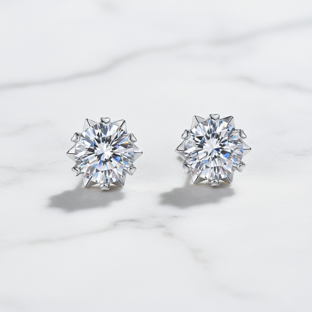 עגילי סטאד - מואסנייט