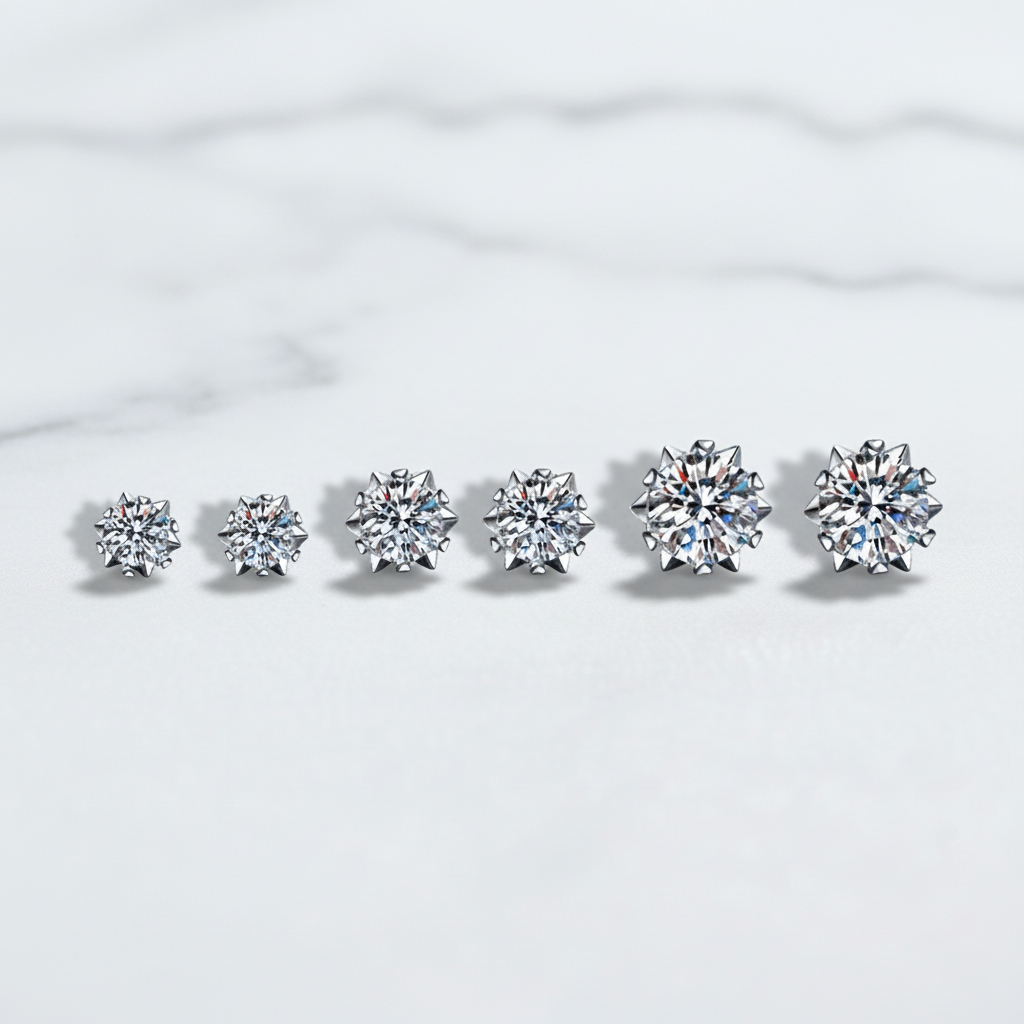 עגילי סטאד - מואסנייט