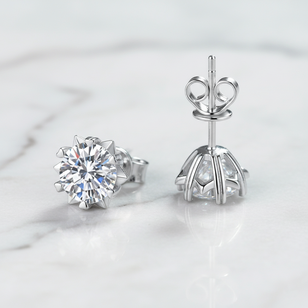 עגילי סטאד - מואסנייט