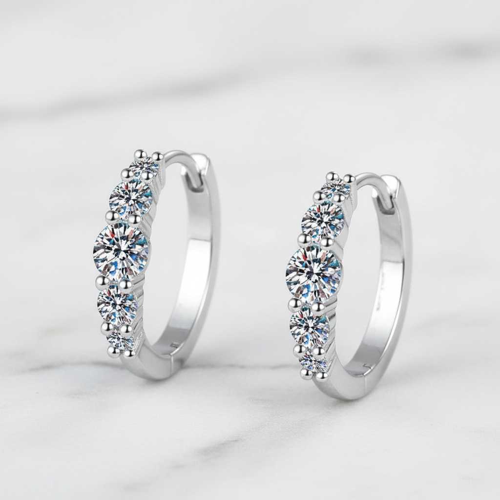 עגילי חישוק (Hoop) מואסנייט