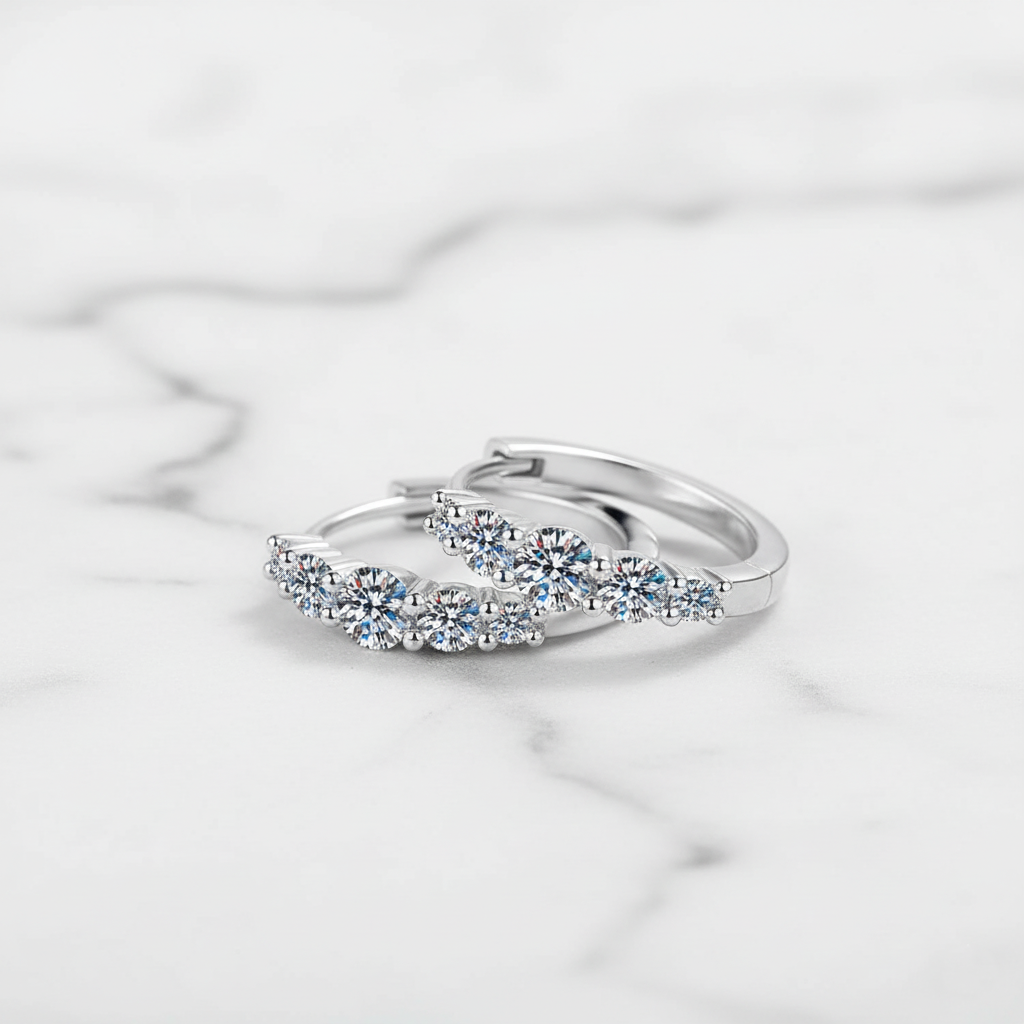 עגילי חישוק (Hoop) מואסנייט