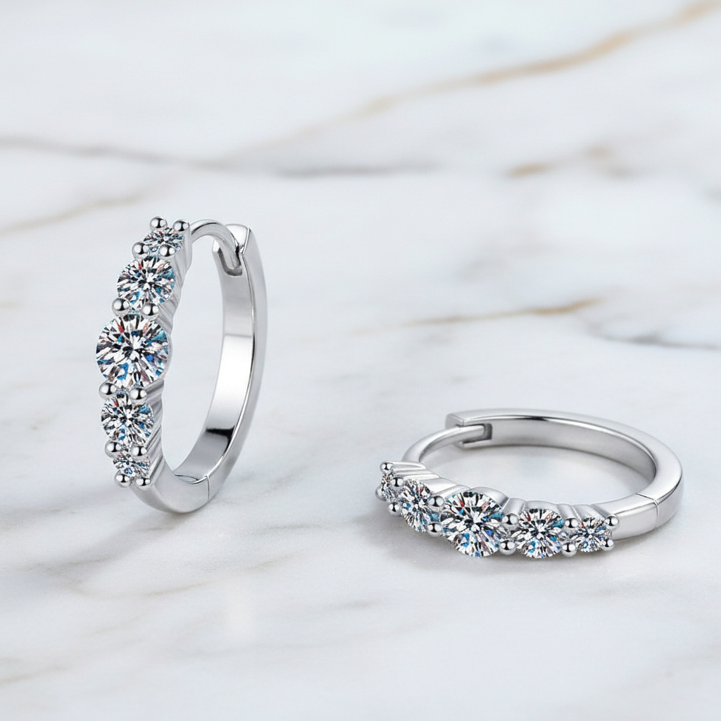 עגילי חישוק (Hoop) מואסנייט