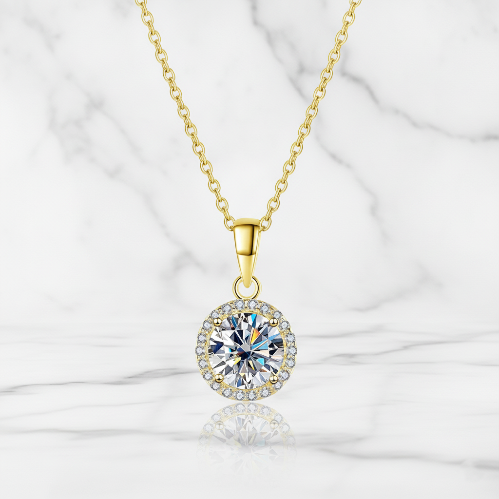 שרשרת קלאס מואסנייט סוליטר