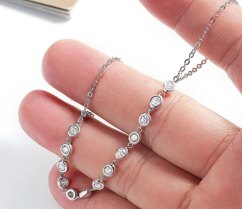 צמיד שרשרת מואסנייט יוקרתי