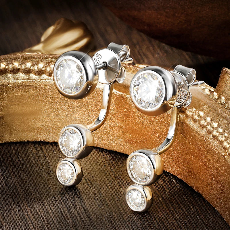 עגילי טיפה ראונד מדורגים