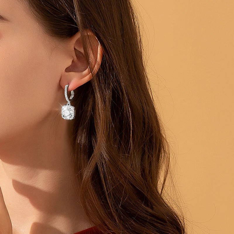 עגילי סוליטר מואסנייט יוקרתיים