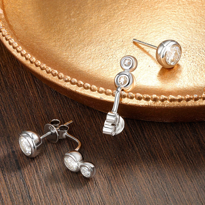 עגילי טיפה ראונד מדורגים