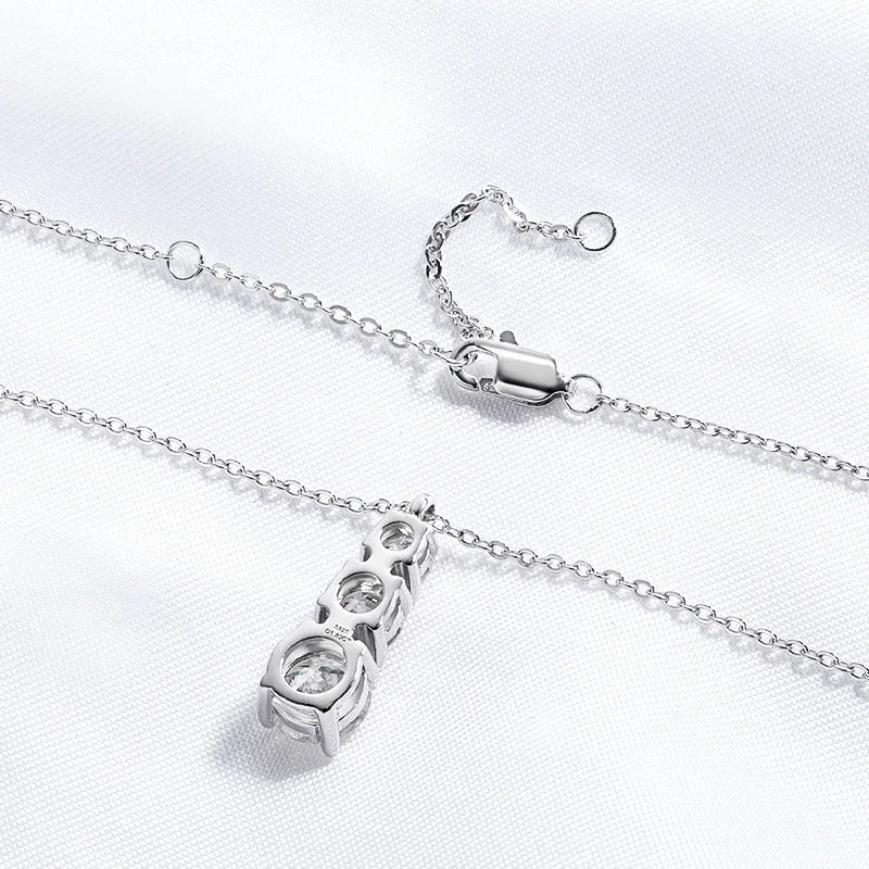 שרשרת טרילוגיה - 3 אבנים מדורג