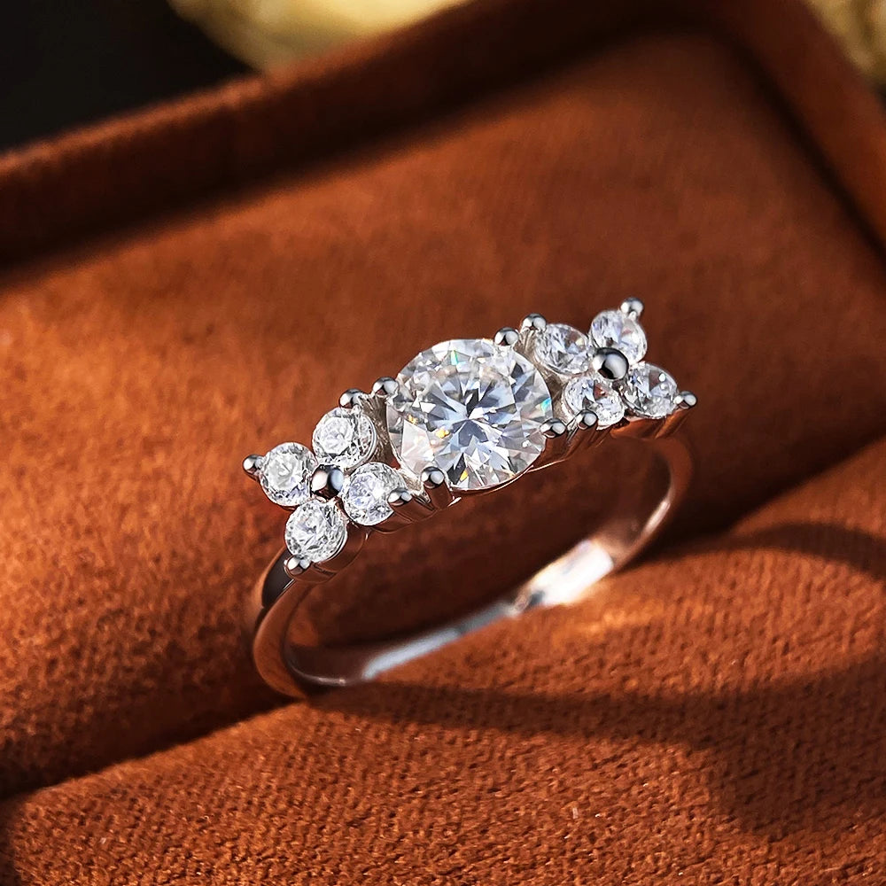 טבעת מואסנייט ליטוש אובלי