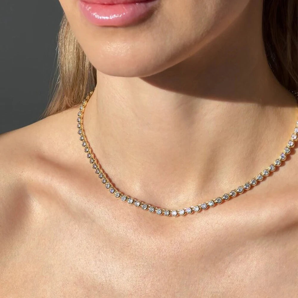 שרשרת טניס מואסנייט ראונד