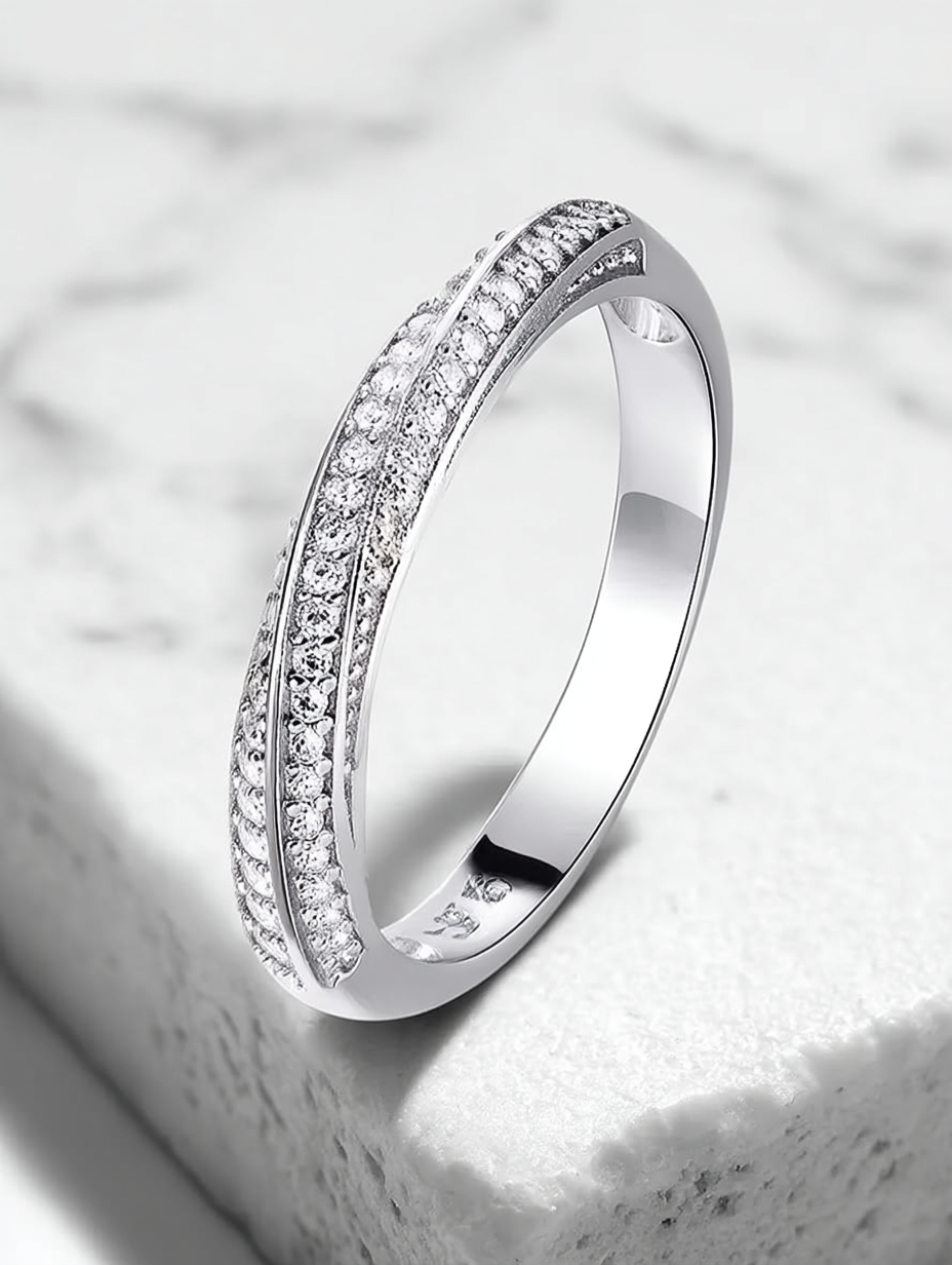 טבעת נצח (Eternity) מואסנייט 1 מ"מ